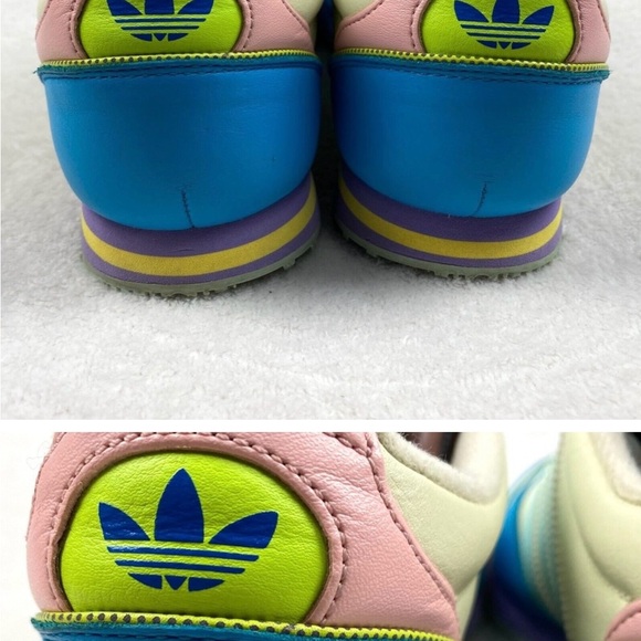 Adidas Low-Top Pastel Multi Color 2007 Athletic Sneakers Womens Size 8 Shoes - Picture 2 of 4